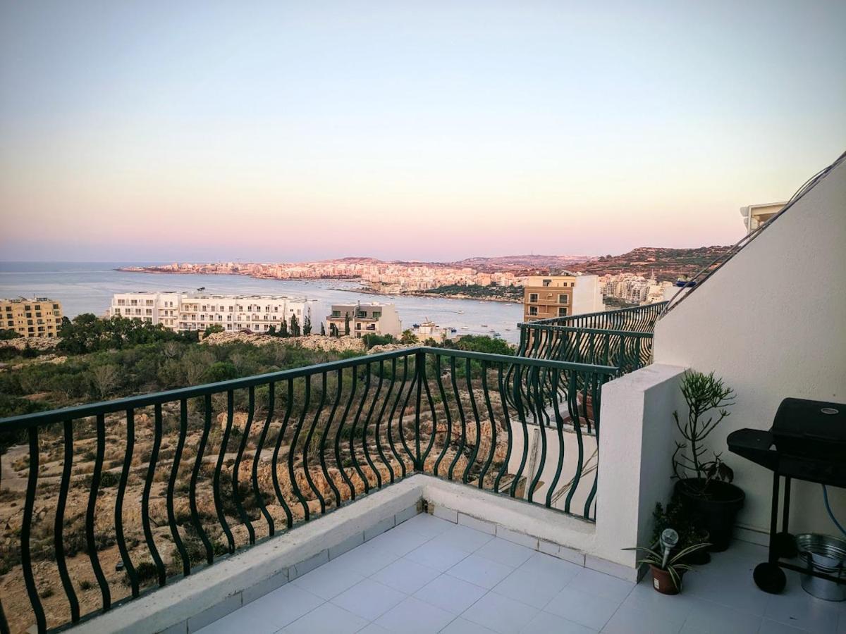 Gaia Penthouse Sea And Country Views Home St. Paul's Bay Exteriör bild