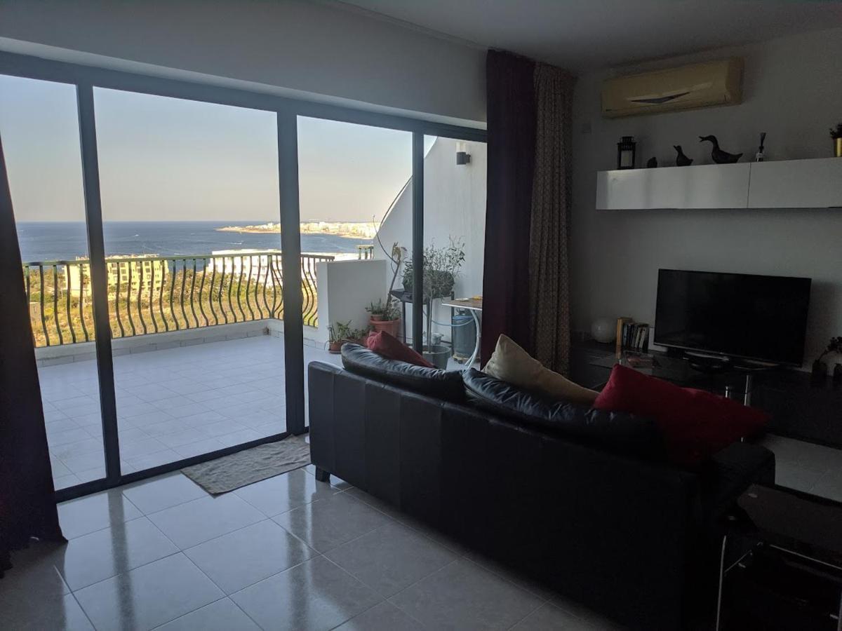 Gaia Penthouse Sea And Country Views Home St. Paul's Bay Exteriör bild