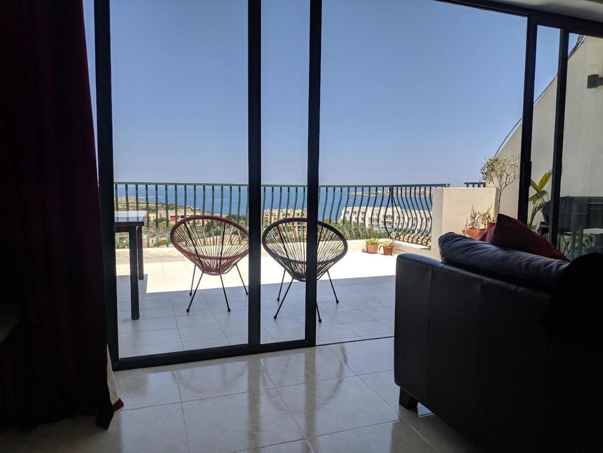Gaia Penthouse Sea And Country Views Home St. Paul's Bay Exteriör bild